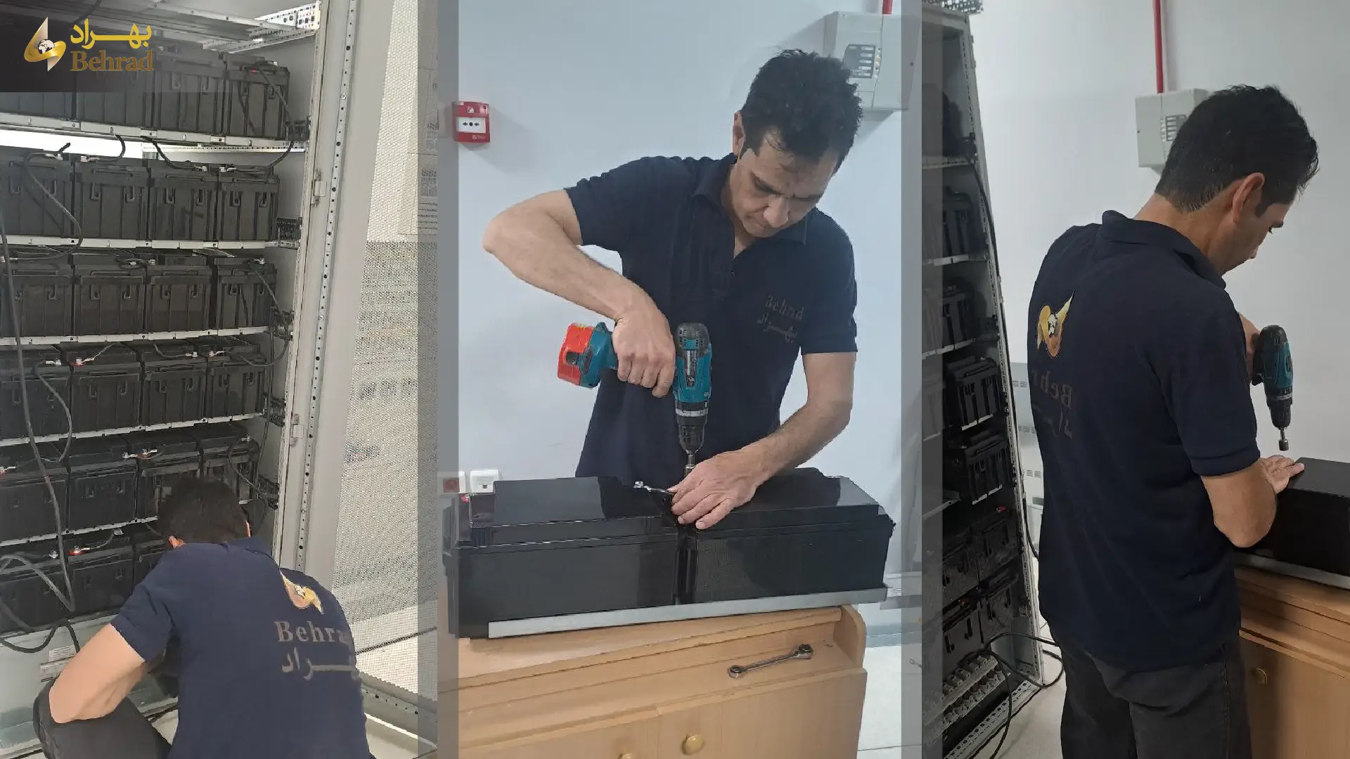 تعویض باتری UPS توسط متخصصان فنی شرکت بهراد تعویض باتری UPS توسط متخصصان فنی شرکت بهراد